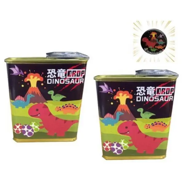 恐竜ドロップ ソーダ味 85g ( 缶バッジ付き / 2個セット ) 飴 キャンディー