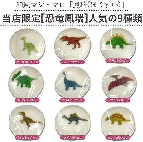 可愛い 和菓子 和風マシュマロ 恐竜ぼうる 鳳瑞（ぼうずい）白あん入り ９種類 セット 恐竜 マシュマロ 白餡 菓子 かわいい和菓子 お菓子 恐竜 きょうりゅう ダイナソー