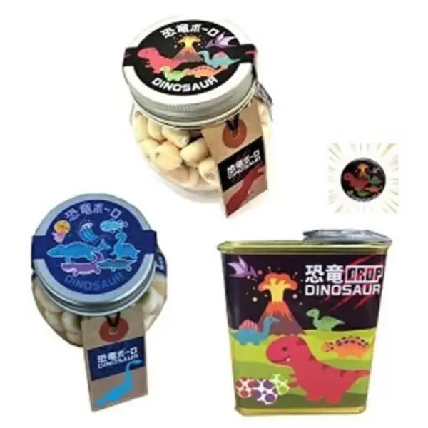 子供 が 喜ぶ お 菓子 恐竜ボーロ 50g & 海の恐竜ボーロ 50g & 恐竜ドロップ ソーダ味 85g ( 缶バッジ付き ）【3種セット】たまごボーロ 卵ボーロ タマゴボーロ 赤ちゃん ベビー 離乳食 恐竜 ダイナソー 好き